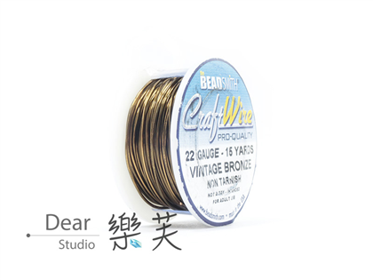 BEADSMITH 青銅色圓線 22G