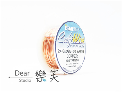 BEADSMITH 紅銅色圓線 24G
